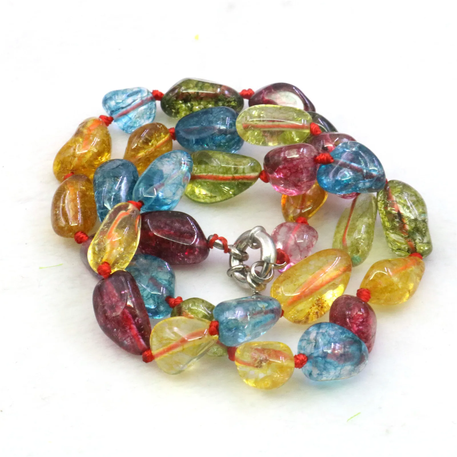 8-14mm Irregular Multicolor Watermelon Tourmaline Jades Chalcedony Necklace Natural Stone Women Girl Neckwear DIY Jewelry Making
8-14mm Irregular Multicolor Watermelon Tourmaline Jades Chalcedony Necklace Natural Stone Women Girl Neckwear DIY Jewelry Making