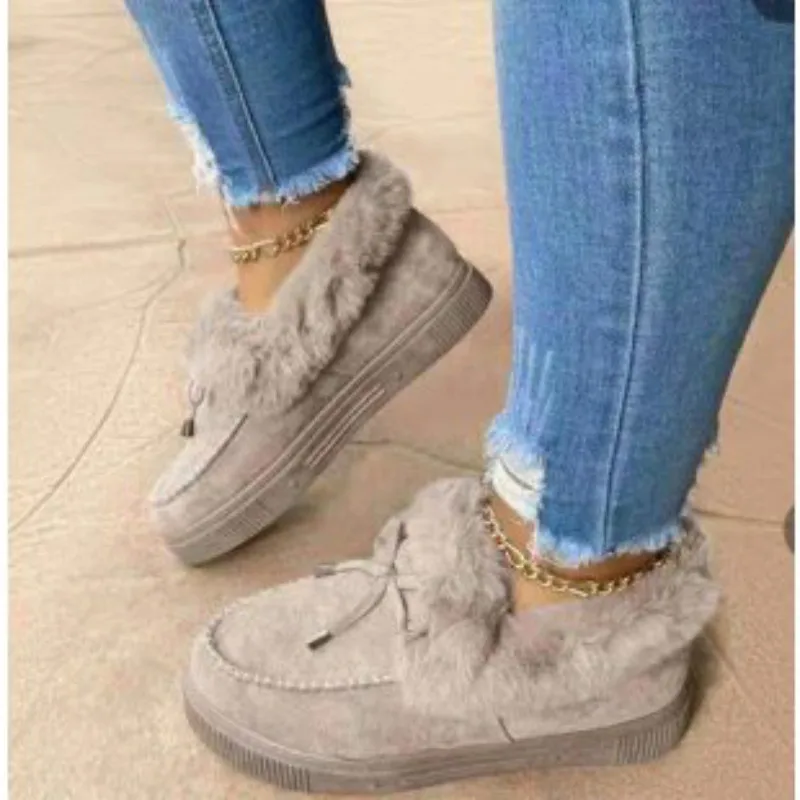 2023 Autumn/winter New Fashion Women's Cotton Shoes Casual Versatile Bow Tie Warm Shoes Flat Bottom Plush Shoes
2023 Autumn/winter New Fashion Women's Cotton Shoes Casual Versatile Bow Tie Warm Shoes Flat Bottom Plush Shoes