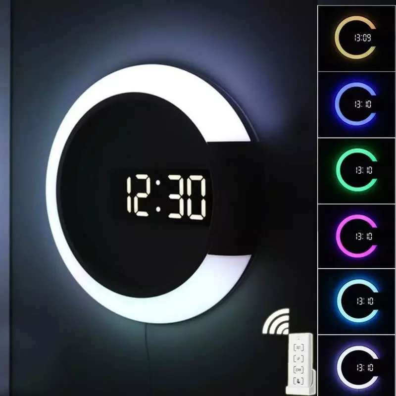 LED 3D Wall Clock Digital Table Clock Mirror Clock Alarm Temperature Display Nightlight Wall Clock Digital For Home Bedroom
LED 3D Wall Clock Digital Table Clock Mirror Clock Alarm Temperature Display Nightlight Wall Clock Digital For Home Bedroom