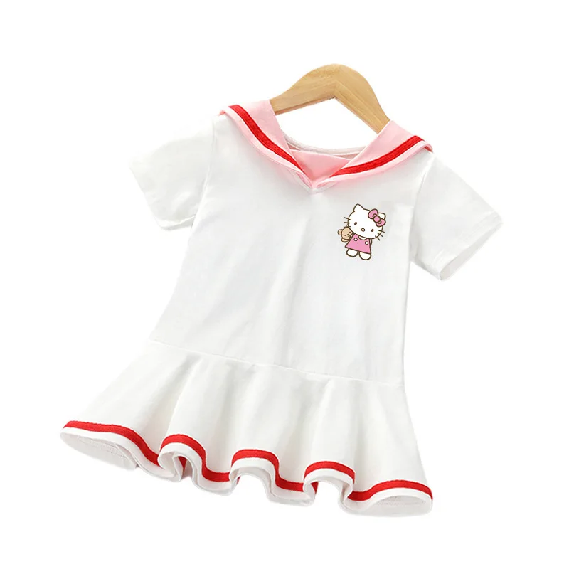 Sanrios Hellokittyed Anime Cartoon Cute Summer Girls Dress Cotton Short Sleeve Kawaii Princess Dress College Wind Small Skirt
Sanrios Hellokittyed Anime Cartoon Cute Summer Girls Dress Cotton Short Sleeve Kawaii Princess Dress College Wind Small Skirt