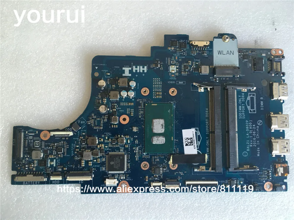 CSRZSZ CN-057K0H 057K0H 57K0H BAL21 LA-D802P для DELL Inspiron 15 5567 5767 материнская плата ноутбука с Φ DDR4 100%