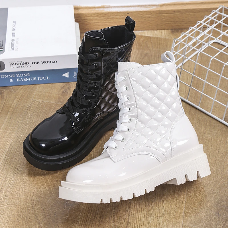 Женские ботильоны на шнуровке, ботинки для езды на мотоцикле, 2022
Женские ботильоны на шнуровке, ботинки для езды на мотоцикле, 2022