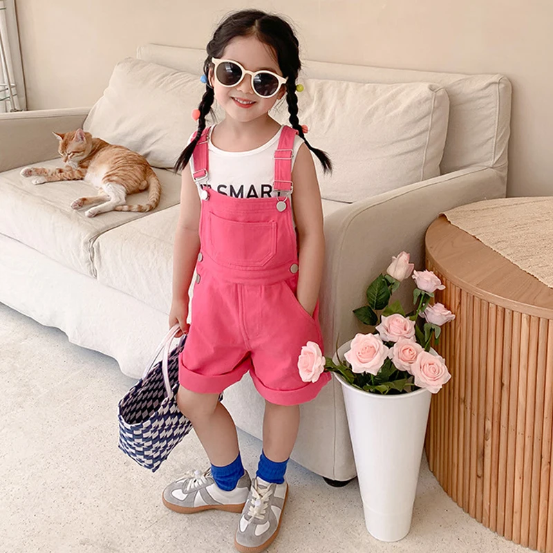Summer Girls Overall Baby One Piece Kids Playsuits Children Clothes Fashion Pink Color Pocket Button Cotton 2-7Y
Summer Girls Overall Baby One Piece Kids Playsuits Children Clothes Fashion Pink Color Pocket Button Cotton 2-7Y