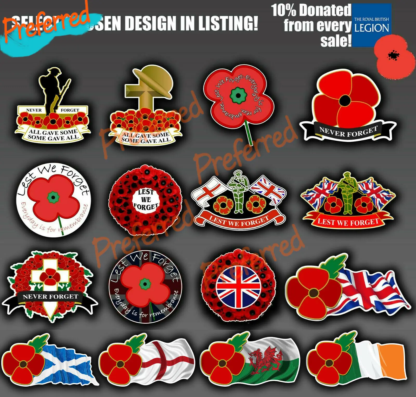 POPPY STICKER LEST WE FORGET REMEMBRANCE ARMISTICE DONATE Multi Choice Listing Decal Vinyl Die-Cut Waterproof PVC
POPPY STICKER LEST WE FORGET REMEMBRANCE ARMISTICE DONATE Multi Choice Listing Decal Vinyl Die-Cut Waterproof PVC