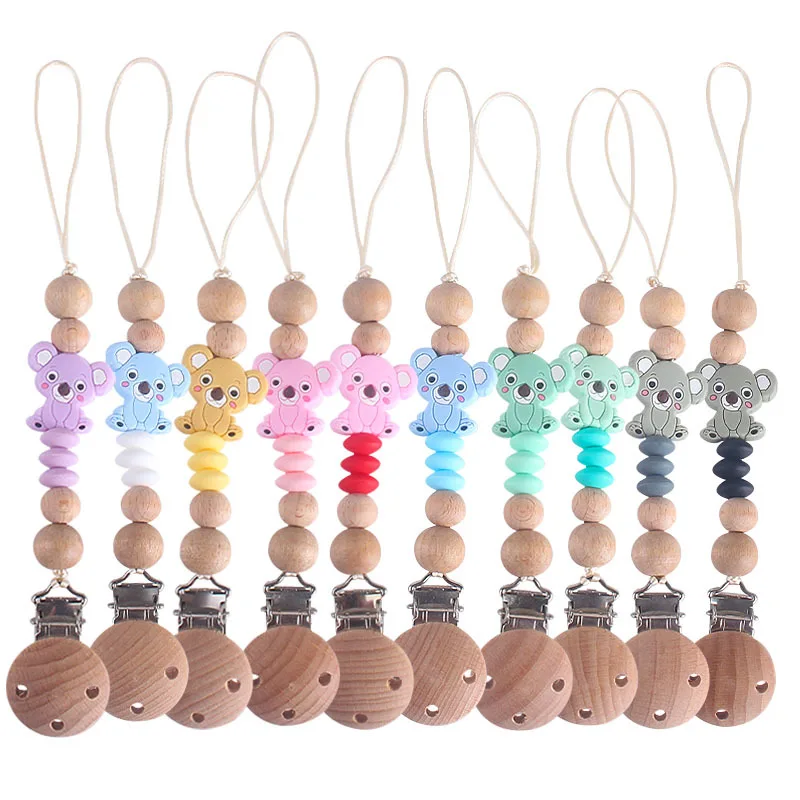 Cartoon Koala Baby 10Color Pacifier Chain Handmade Food Grade Silicone Holder Chain Baby Shower Gift Teething Toy Pacifier Clips
Cartoon Koala Baby 10Color Pacifier Chain Handmade Food Grade Silicone Holder Chain Baby Shower Gift Teething Toy Pacifier Clips