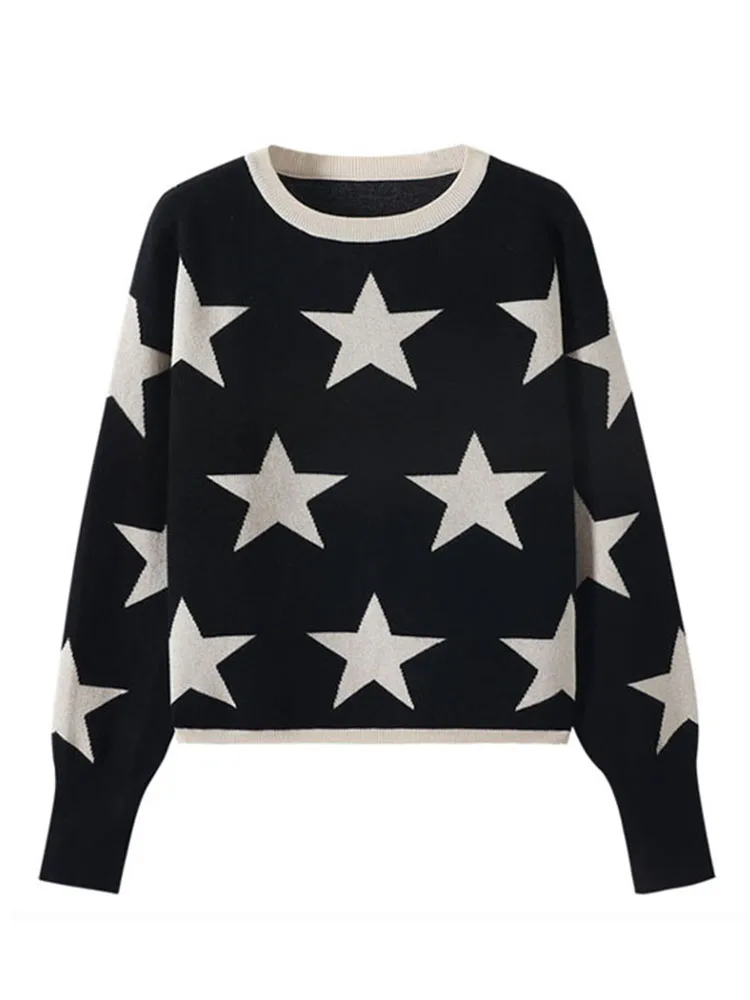 Quality Guarantee Fall Winter Women's Sweater O-Neck Star Pullover Knitting Sweaters Long Sleeve With Split Casual Jumper
Quality Guarantee Fall Winter Women's Sweater O-Neck Star Pullover Knitting Sweaters Long Sleeve With Split Casual Jumper