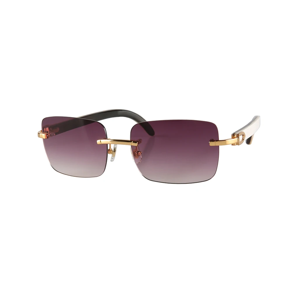 Brand Comfortable Custom Made Gold Metal Dark Black Light White Two Tone Natural Horn Big Large Frameless Rimless Sunglasses
Brand Comfortable Custom Made Gold Metal Dark Black Light White Two Tone Natural Horn Big Large Frameless Rimless Sunglasses