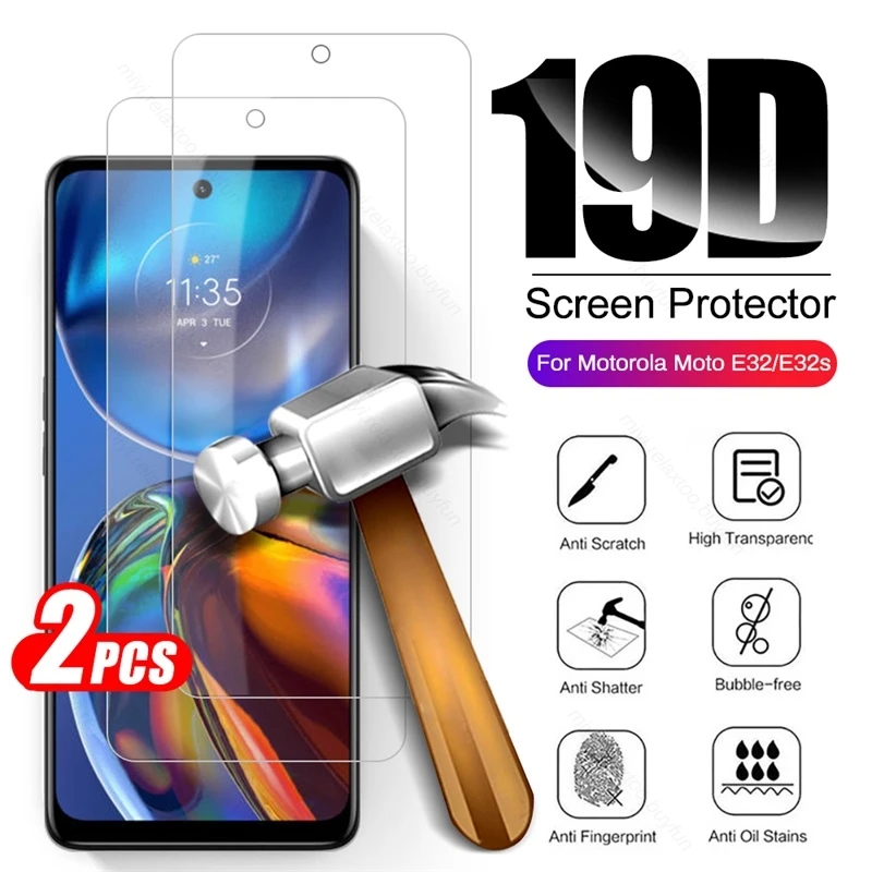 

2PCS Protective Glass For Motorola Moto E32 E32s E 32 s 32s 32E 4G Tempered Glass On Motoe32 Motoe32s 6.5" Screen Protector Film