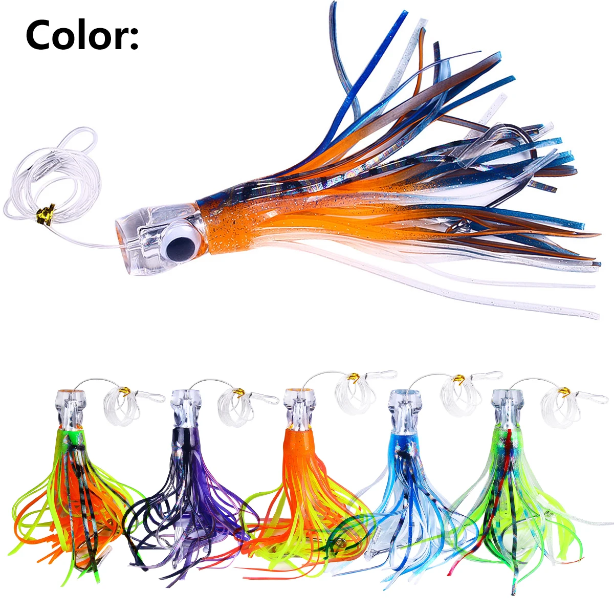 Newup Sea Fishing Trolling Lures 22cm 100g Soft Skirt Lure Rigged Trolling Tuna Leurre Squid Octopus Fishing Bait 
Newup Sea Fishing Trolling Lures 22cm 100g Soft Skirt Lure Rigged Trolling Tuna Leurre Squid Octopus Fishing Bait