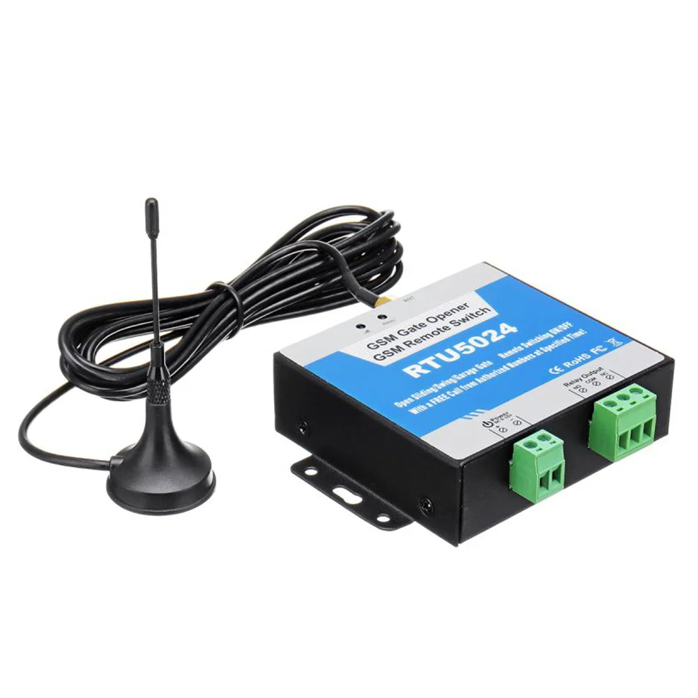RTU5024 GSM Gate Relay Switch 850/900/1800/1900MHz Remote Control Wireless Door Access Opener with Antenna
RTU5024 GSM Gate Relay Switch 850/900/1800/1900MHz Remote Control Wireless Door Access Opener with Antenna