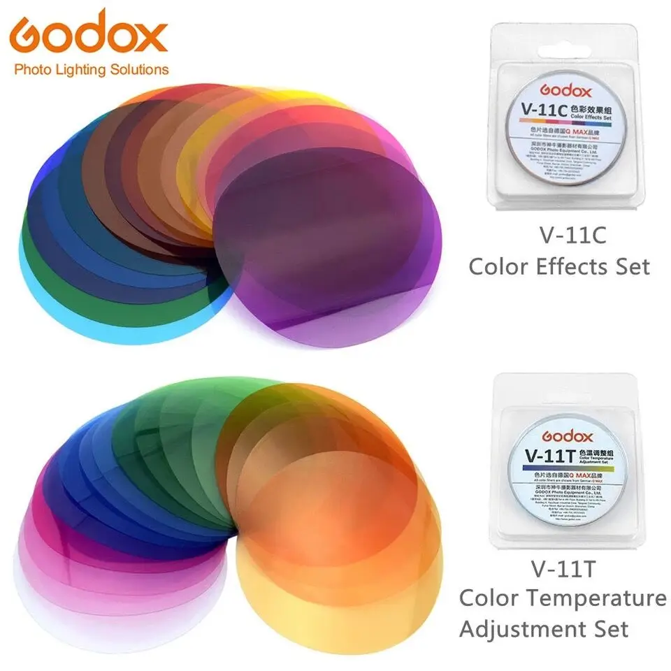 

Godox V-11C V11C or V-11T V11T Color Filters for AK-R16 or AK-R1 Compatible For Godox V1 Flash Light Speedlite