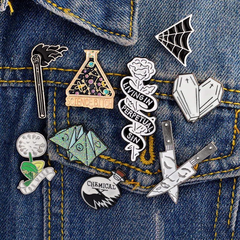 Enamel Pin Rose Dandelion Dagger Match Beaker Brooch Denim Jacket Lapel Pin Men's Personality Clothes Hat Accessories Gifts
Enamel Pin Rose Dandelion Dagger Match Beaker Brooch Denim Jacket Lapel Pin Men's Personality Clothes Hat Accessories Gifts