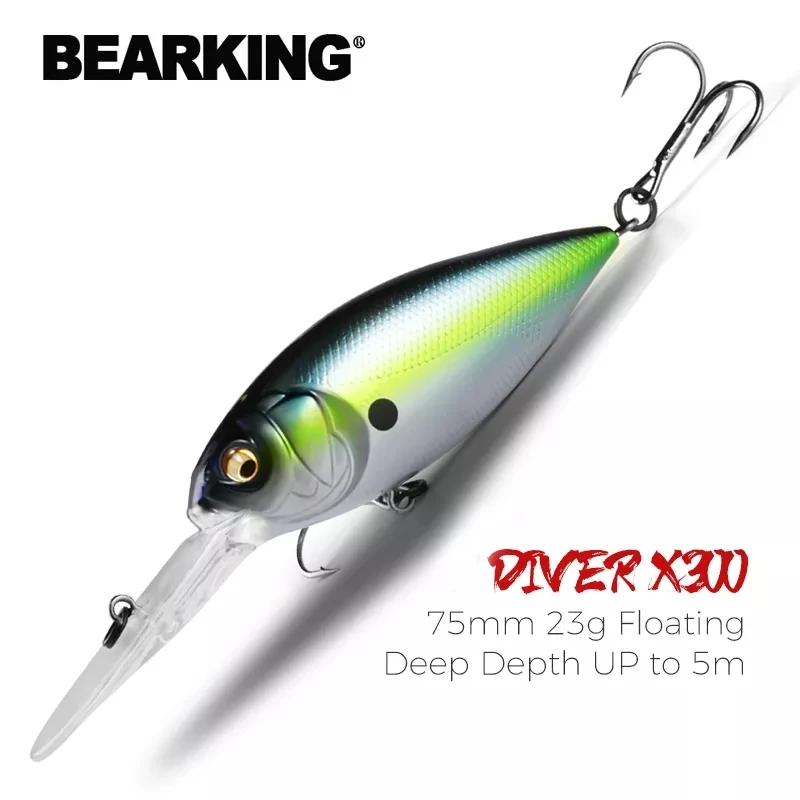 BEARKING 75mm 23g TOP Fishing lures floating crank bait deep diver bait lure High Quality Hard Baits professional Action Wobbler
BEARKING 75mm 23g TOP Fishing lures floating crank bait deep diver bait lure High Quality Hard Baits professional Action Wobbler