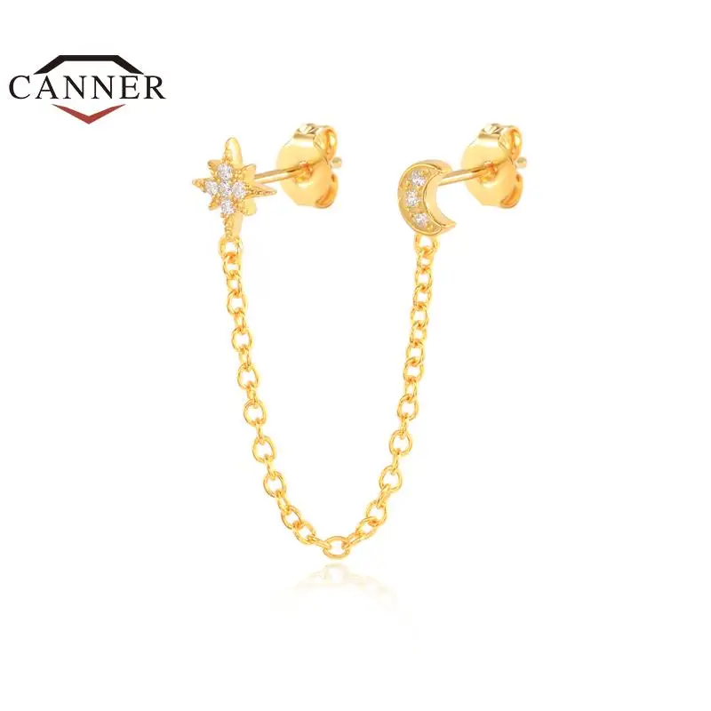 CANNER 925 Steling Silver Geometric Star Lightning Chain Zircon Crystal Stud Piercing Earrings for Women Men Jewelry Party Gifts
CANNER 925 Steling Silver Geometric Star Lightning Chain Zircon Crystal Stud Piercing Earrings for Women Men Jewelry Party Gifts