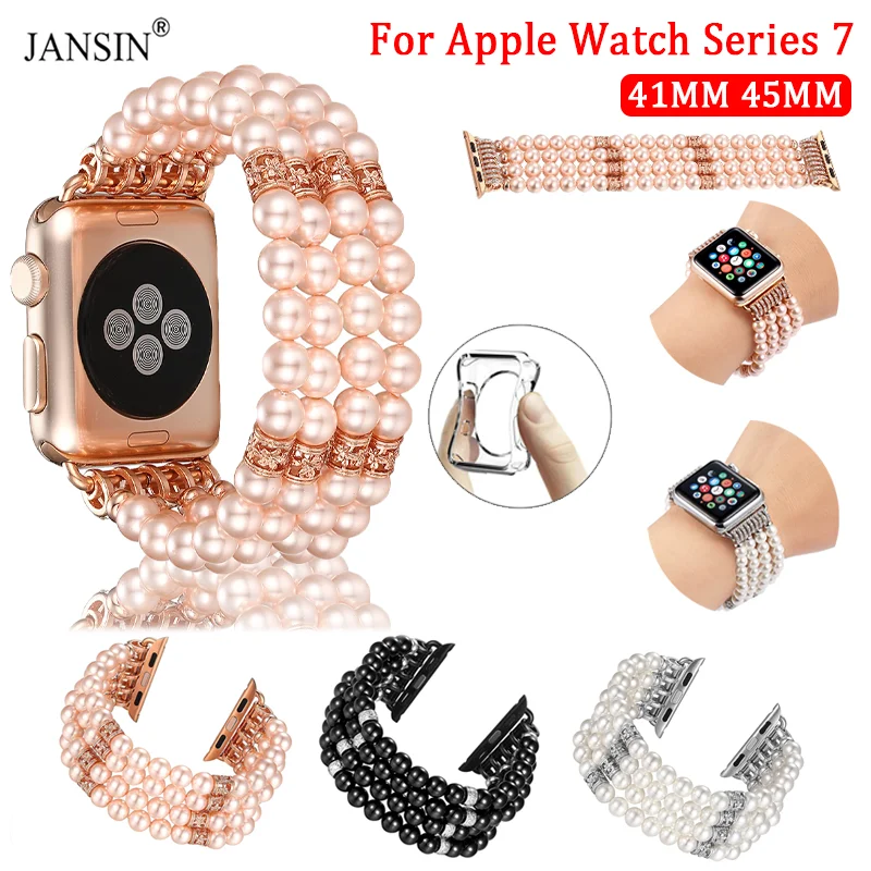 Ремешок жемчужный эластичный для Apple Watch 7 41 мм 45 мм, женский браслет для Apple Watch 6 38 мм 42 мм 40 мм 44 мм, браслет
Ремешок жемчужный эластичный для Apple Watch 7 41 мм 45 мм, женский браслет для Apple Watch 6 38 мм 42 мм 40 мм 44 мм, браслет