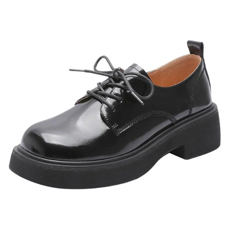 Women's Round Head 2023 Spring New Lace-Up Thick-Soled Oxfords White Preppy Mary Jane Shoes High Quality Platform Ladies Flats
Women's Round Head 2023 Spring New Lace-Up Thick-Soled Oxfords White Preppy Mary Jane Shoes High Quality Platform Ladies Flats