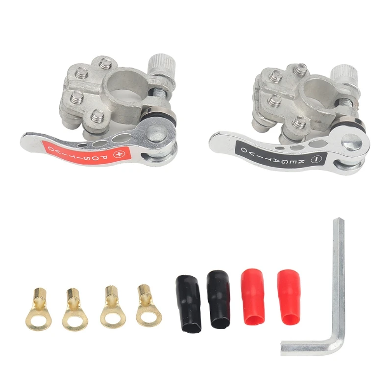 

Shut Off Connectors Disconnect Car Battery Lead Terminal Wiring Clamp Terminal 2 Pieces Tools Free Quick Release