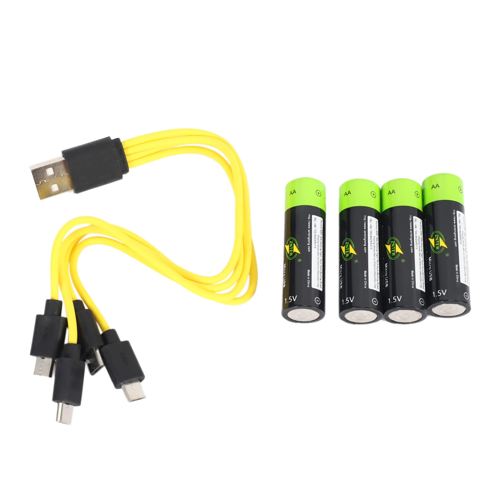ZNTER Aa 1.5V 1250Mah Battery 4 Pcs Usb Quick Charging Rechargeable Lithium Polymer Battery Charged By Micro-Usb Cable
ZNTER Aa 1.5V 1250Mah Battery 4 Pcs Usb Quick Charging Rechargeable Lithium Polymer Battery Charged By Micro-Usb Cable