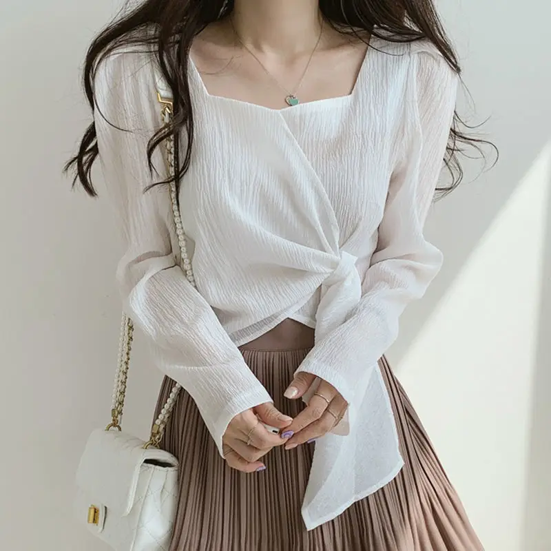 Tops for Women Elegant Social Clothes Korean Style Womens Shirt & Blouse Spring Long Sleeve White Chic Streetwear S Pretty Cute
Tops for Women Elegant Social Clothes Korean Style Womens Shirt & Blouse Spring Long Sleeve White Chic Streetwear S Pretty Cute