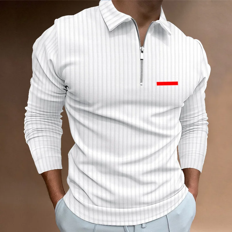 New fashion luxury zipper Polo shirt sports men's casual V-neck spring and autumn T-shirt men's shirt long sleeve high-quality p
New fashion luxury zipper Polo shirt sports men's casual V-neck spring and autumn T-shirt men's shirt long sleeve high-quality p