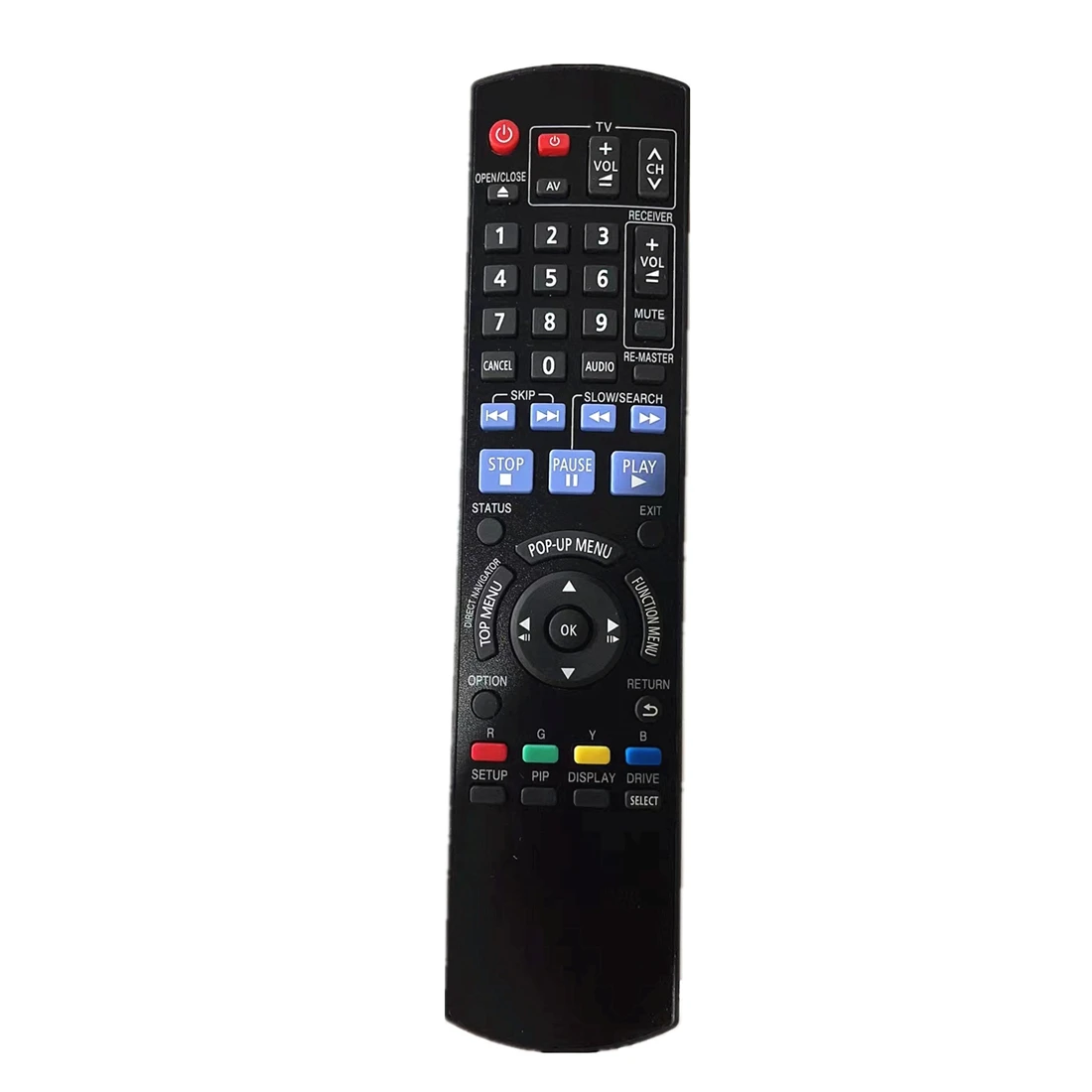 Новый пульт дистанционного управления подходит для Panasonic Blu-Ray DVD-проигрывателя N2QAYB000511
Новый пульт дистанционного управления подходит для Panasonic Blu-Ray DVD-проигрывателя N2QAYB000511