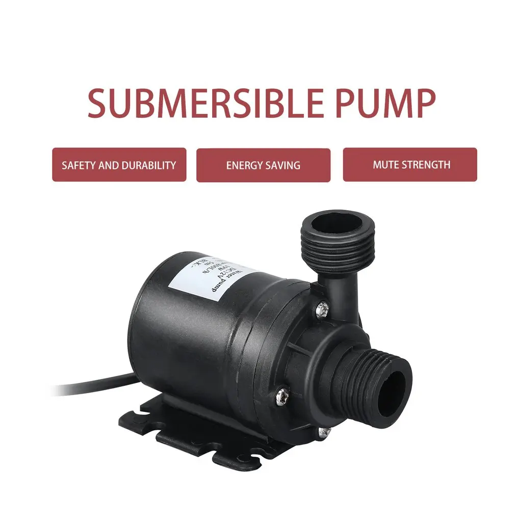 Professional Ultra Quiet Mini DC 12V Lift 5M 800L/H Brushless Motor Submersible Water Pump Multifunction Threaded Water Pump
Professional Ultra Quiet Mini DC 12V Lift 5M 800L/H Brushless Motor Submersible Water Pump Multifunction Threaded Water Pump