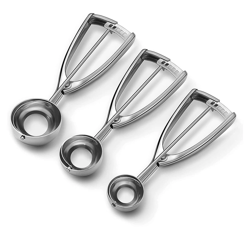 Cookie Scoop Set - Include 1 Tbsp/ 2 Tbsp/ 3Tbsp - 3Pcs 18/8 Stainless Steel Ice Cream Scoop
Cookie Scoop Set - Include 1 Tbsp/ 2 Tbsp/ 3Tbsp - 3Pcs 18/8 Stainless Steel Ice Cream Scoop
