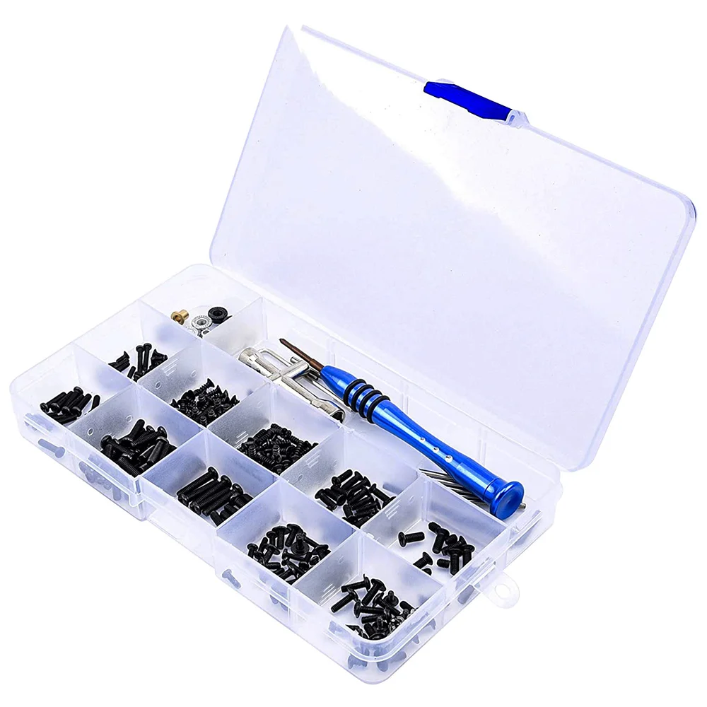 316pcs RC Model Tools Box Kit Set M2 M2.5 M3 Screws Repair Supplies for Wltoys 1/14 144001 Remote Control Car Accessories
316pcs RC Model Tools Box Kit Set M2 M2.5 M3 Screws Repair Supplies for Wltoys 1/14 144001 Remote Control Car Accessories