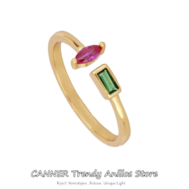 CANNER 14K 18K Yellow Gold Colorful Rings for Women Handmade Opening Rings For Women Engagement Bride Gift Fine Jewelry anillos
CANNER 14K 18K Yellow Gold Colorful Rings for Women Handmade Opening Rings For Women Engagement Bride Gift Fine Jewelry anillos
