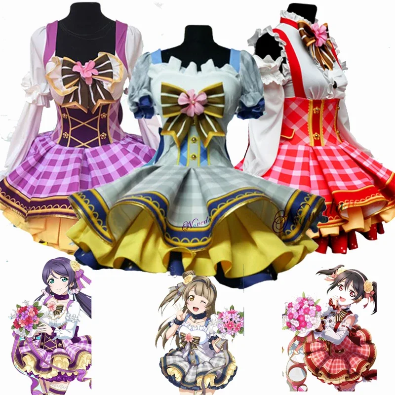 Lovelive Flower Bouquet Косплей Нико Котори Тодзё Маки Эли Аясе Нозоми Ханао Лолита Платье