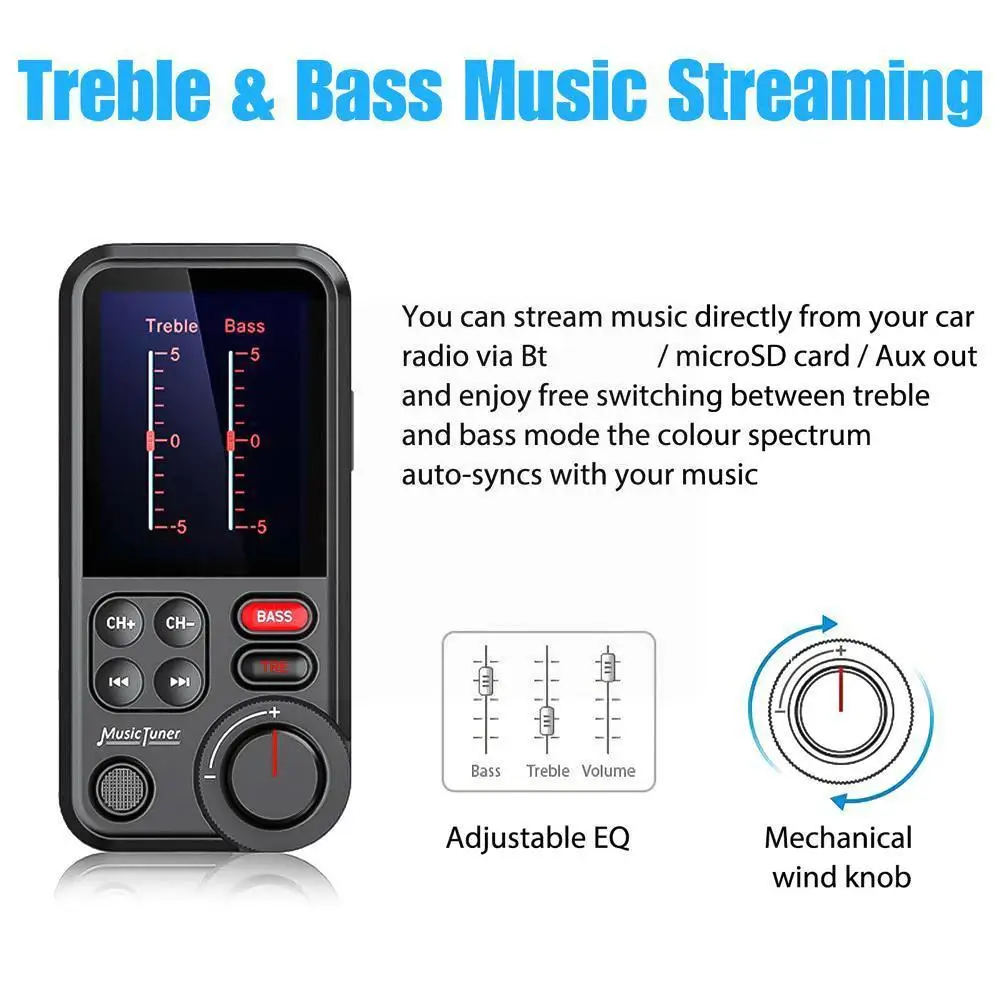 1.8inches Wireless Car Bluetooth FM Transmitter Aux Sound Charging Supports And Music Car Charger Treble Bass Player Quick N1E2
1.8inches Wireless Car Bluetooth FM Transmitter Aux Sound Charging Supports And Music Car Charger Treble Bass Player Quick N1E2