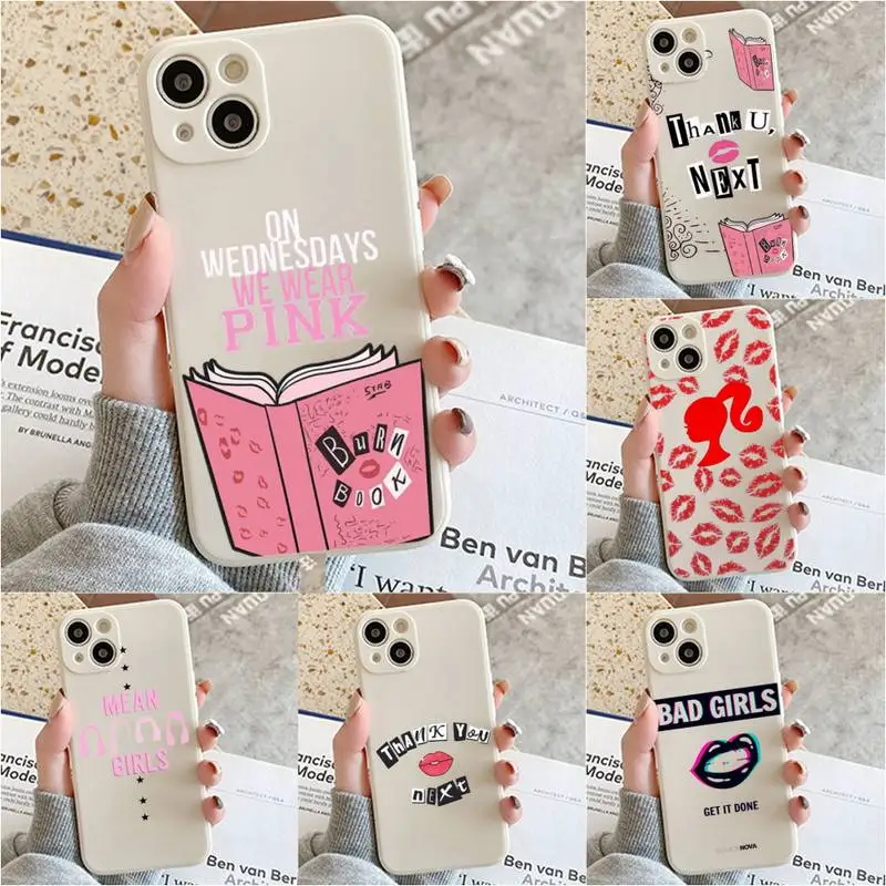 

Burn Book Kiss Mean Girls Phone Case For Iphone 7 8 Plus X Xr Xs 11 12 13 Se2020 Mini Mobile Iphones 14 Pro Max Case