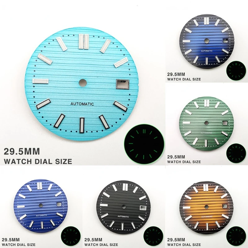 29.5mm Nautilus Aseptic Dial Green Luminous Watch Accessories for Seiko nh35 nh36 Miyota8215 2813 Movement DIY 11 Colors
29.5mm Nautilus Aseptic Dial Green Luminous Watch Accessories for Seiko nh35 nh36 Miyota8215 2813 Movement DIY 11 Colors