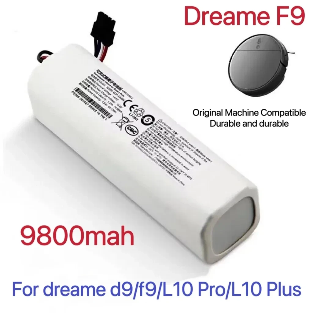 Запасная батарея для робота-пылесоса Dreame F9 D9 L10 Pro Plus RLS3 RLS5 RLS5L RLS5D, 14,4 В, 9800 мАч
Запасная батарея для робота-пылесоса Dreame F9 D9 L10 Pro Plus RLS3 RLS5 RLS5L RLS5D, 14,4 В, 9800 мАч