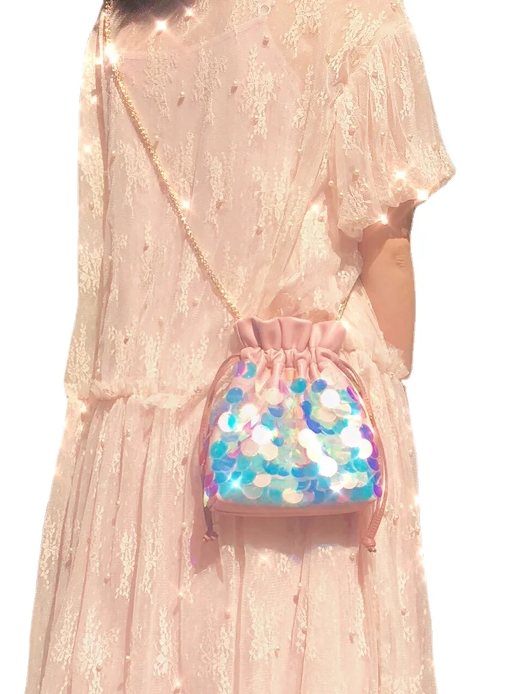 INS Super Pop Bag Women's New Fashionable Colorful Sequined Chain Bag Girl Bucket Bag Women's Crossbody
INS Super Pop Bag Women's New Fashionable Colorful Sequined Chain Bag Girl Bucket Bag Women's Crossbody