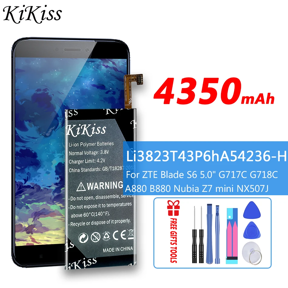 Аккумулятор 4350 мАч для ZTE Nubia Z7 mini NX507J Blade S6 Q5-T T630 Q5-C G717C G718C мобильный телефон аккумулятор
Аккумулятор 4350 мАч для ZTE Nubia Z7 mini NX507J Blade S6 Q5-T T630 Q5-C G717C G718C мобильный телефон аккумулятор