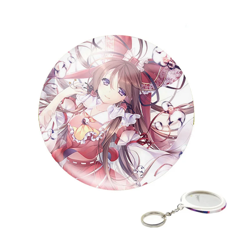 Anime TouHou Project Keychain Hakurei Reimu Cartoon Keyring with Makeup Mirrors for Backpack/Bag Accessories or Collection
Anime TouHou Project Keychain Hakurei Reimu Cartoon Keyring with Makeup Mirrors for Backpack/Bag Accessories or Collection