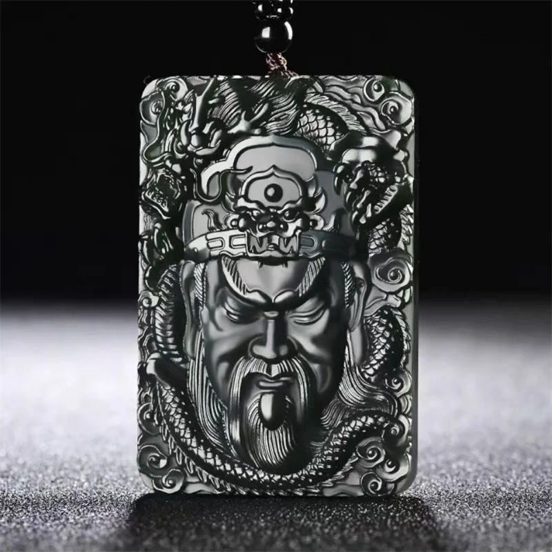

Hot Selling Natural Hand-carve Guangong Guanyu Necklace Pendant Fashion Jewelry Accessories Men Women Luck Gifts Amulet