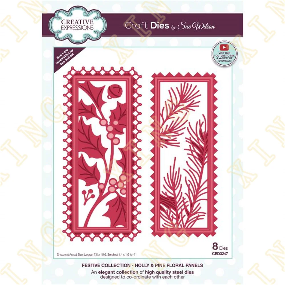 Holly & Pine Floral Panels New Metal Cutting Dies Diy Scrapbooking Card Stencil Paper Cards Handmade Album Stamps Die Sheets
Holly & Pine Floral Panels New Metal Cutting Dies Diy Scrapbooking Card Stencil Paper Cards Handmade Album Stamps Die Sheets