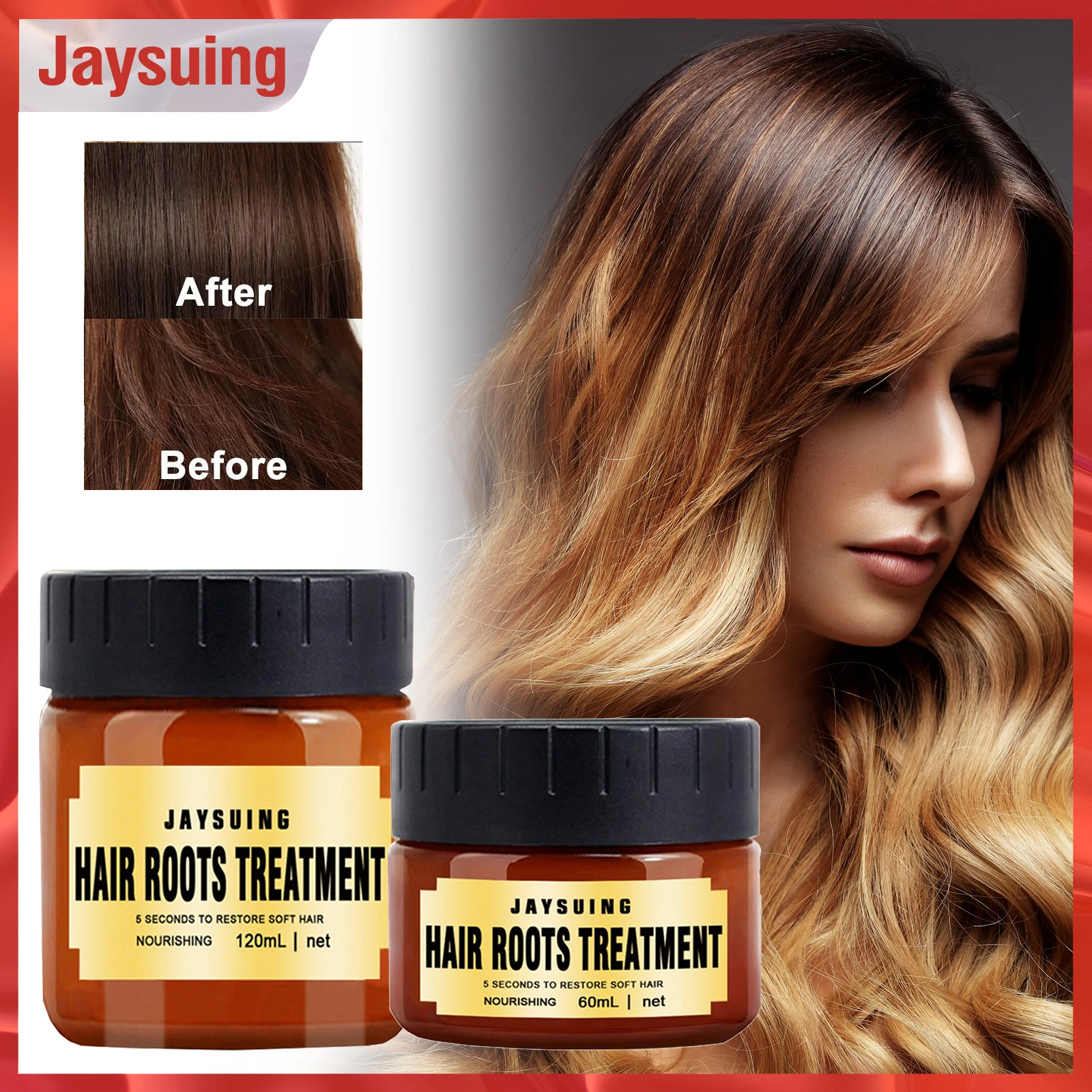 Jaysuing Hair Mask Magical 5 Seconds Repair Damage Nourishing Repair Dry and Damaged Dye Hair Restore Soft and Shiny Conditioner
Jaysuing Hair Mask Magical 5 Seconds Repair Damage Nourishing Repair Dry and Damaged Dye Hair Restore Soft and Shiny Conditioner
