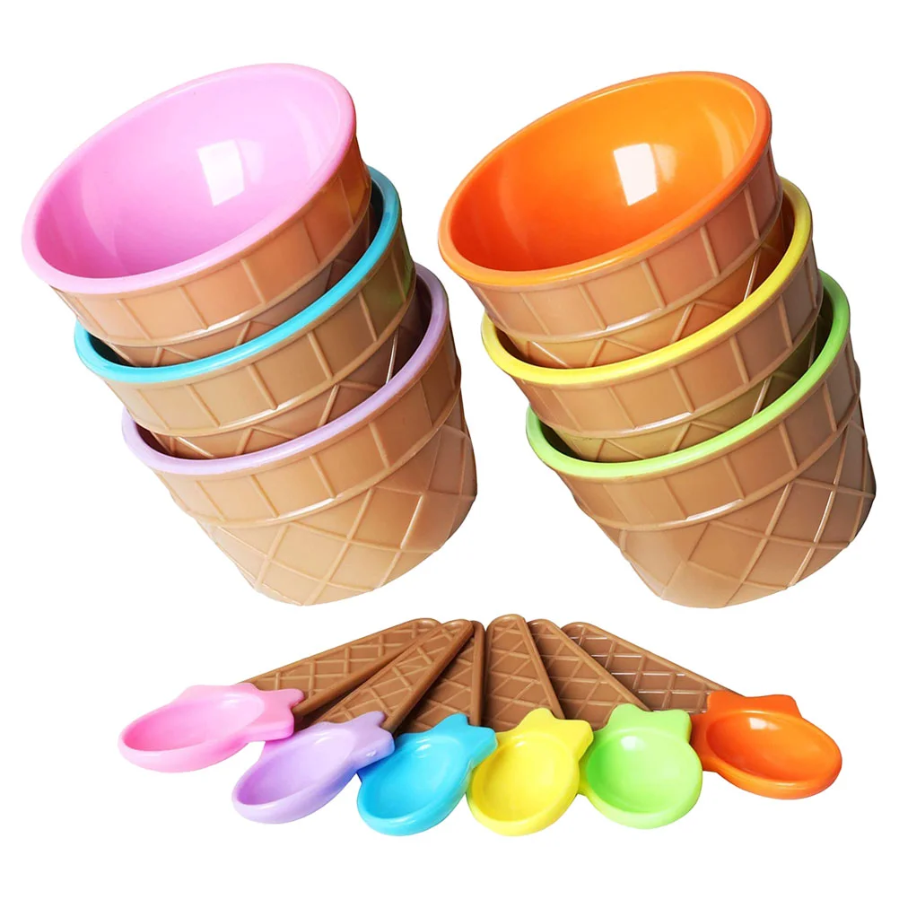 

Ice Cream Bowl Party Favors Plates Colorful Cups Fruit Household Salad Bowls Pp Accessories Child Containers