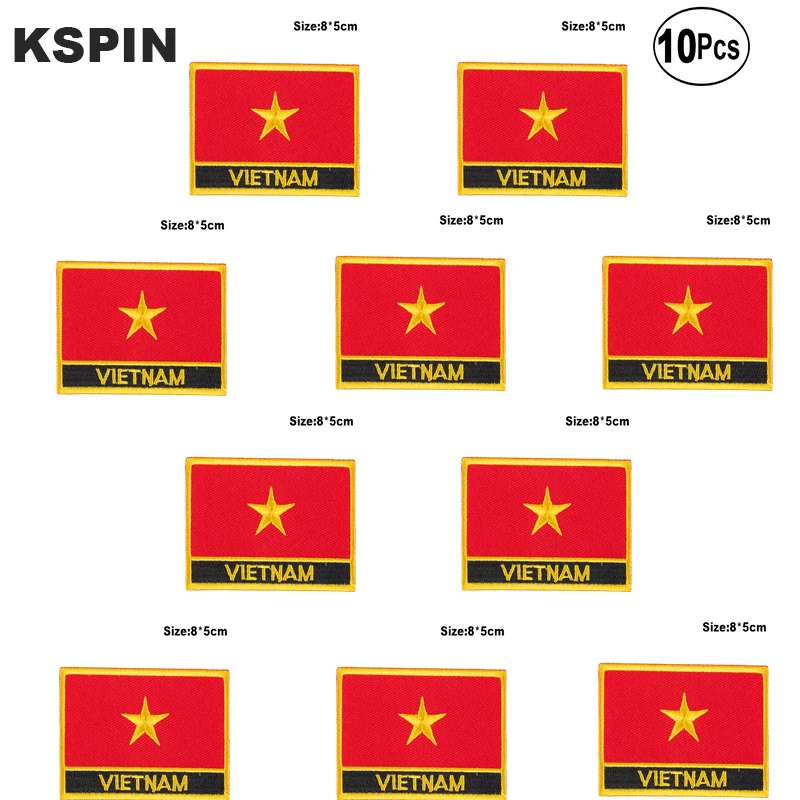 Vietnam Flag Embroidery Patches Iron on Saw on Transfer patches Sewing Applications for Clothes in Home&Garden
Vietnam Flag Embroidery Patches Iron on Saw on Transfer patches Sewing Applications for Clothes in Home&Garden