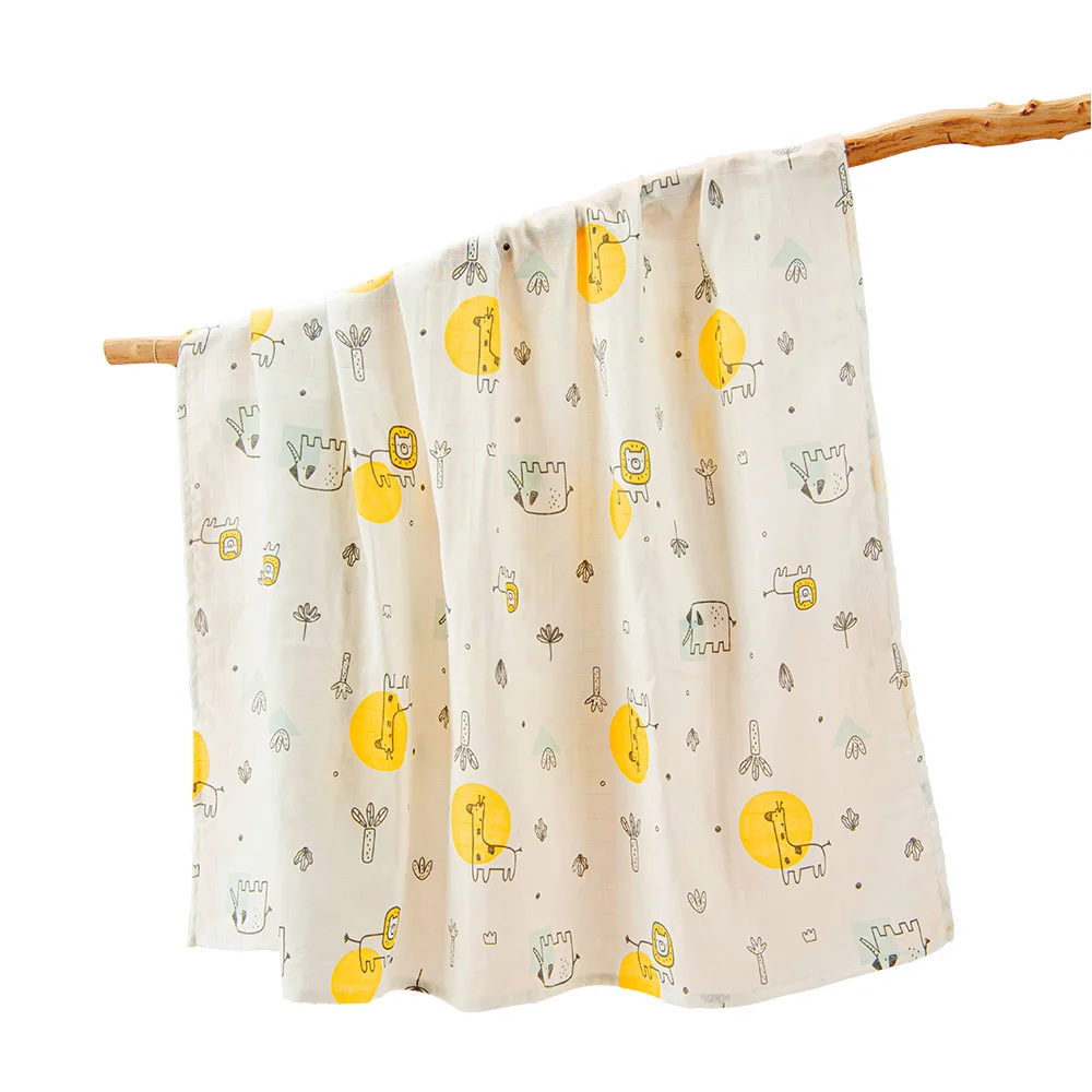 Bamboo Blanket Summer Baby Stroller Cover Gauze Muslin Blanket 110*110Cm Baby Bath Towel Cute Print Newborn Swaddle Wrap
Bamboo Blanket Summer Baby Stroller Cover Gauze Muslin Blanket 110*110Cm Baby Bath Towel Cute Print Newborn Swaddle Wrap