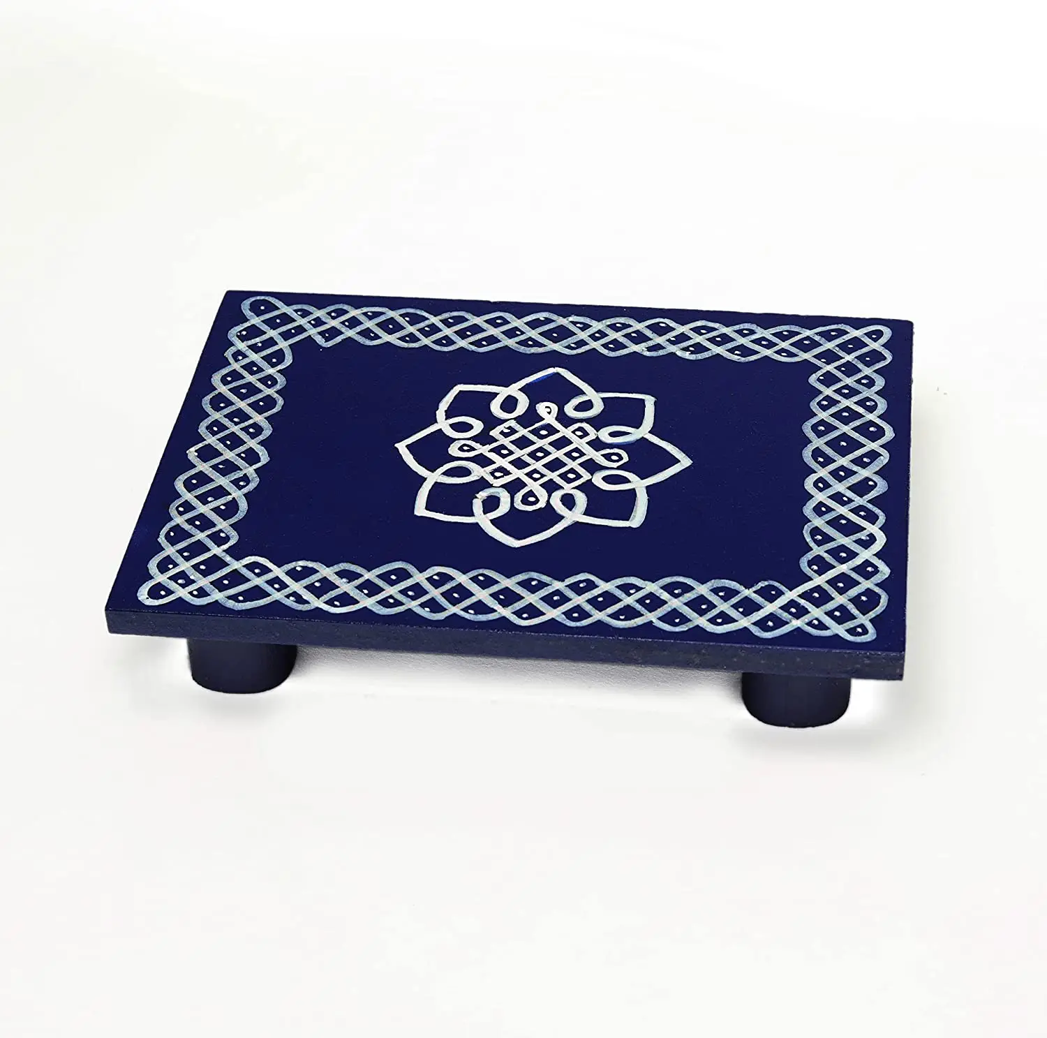 Indian Traditional Blue Pooja Chowki Aasan Bajot Table God Idol Sitting Stools Patla Pata Muggu Kolam for Temple Festival Decora
Indian Traditional Blue Pooja Chowki Aasan Bajot Table God Idol Sitting Stools Patla Pata Muggu Kolam for Temple Festival Decora