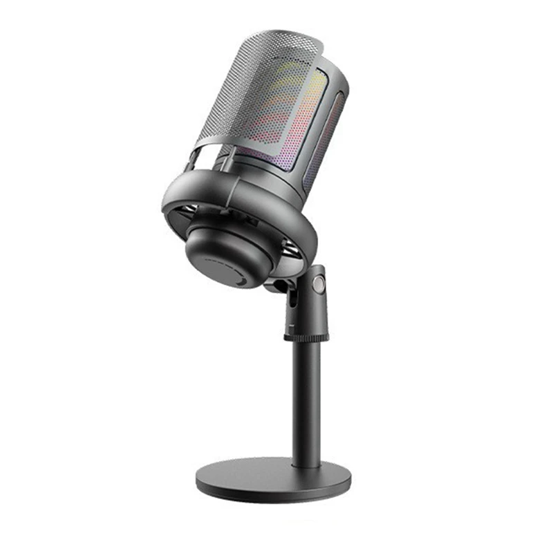 USB игровой конденсаторный микрофон, микрофон для компьютерной записи, конденсаторный микрофон с подсветкой RGB, игровой микрофон, черный
USB игровой конденсаторный микрофон, микрофон для компьютерной записи, конденсаторный микрофон с подсветкой RGB, игровой микрофон, черный