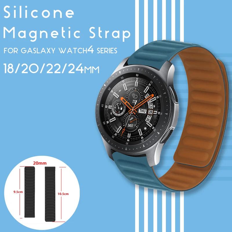 Silicone Magnetic Strap for Samsung Galaxy Watch 4 22mm 40 44mm Classic 42 46mm for Watch 3 41 45mm Active 2 Wristband Bracelet
Silicone Magnetic Strap for Samsung Galaxy Watch 4 22mm 40 44mm Classic 42 46mm for Watch 3 41 45mm Active 2 Wristband Bracelet