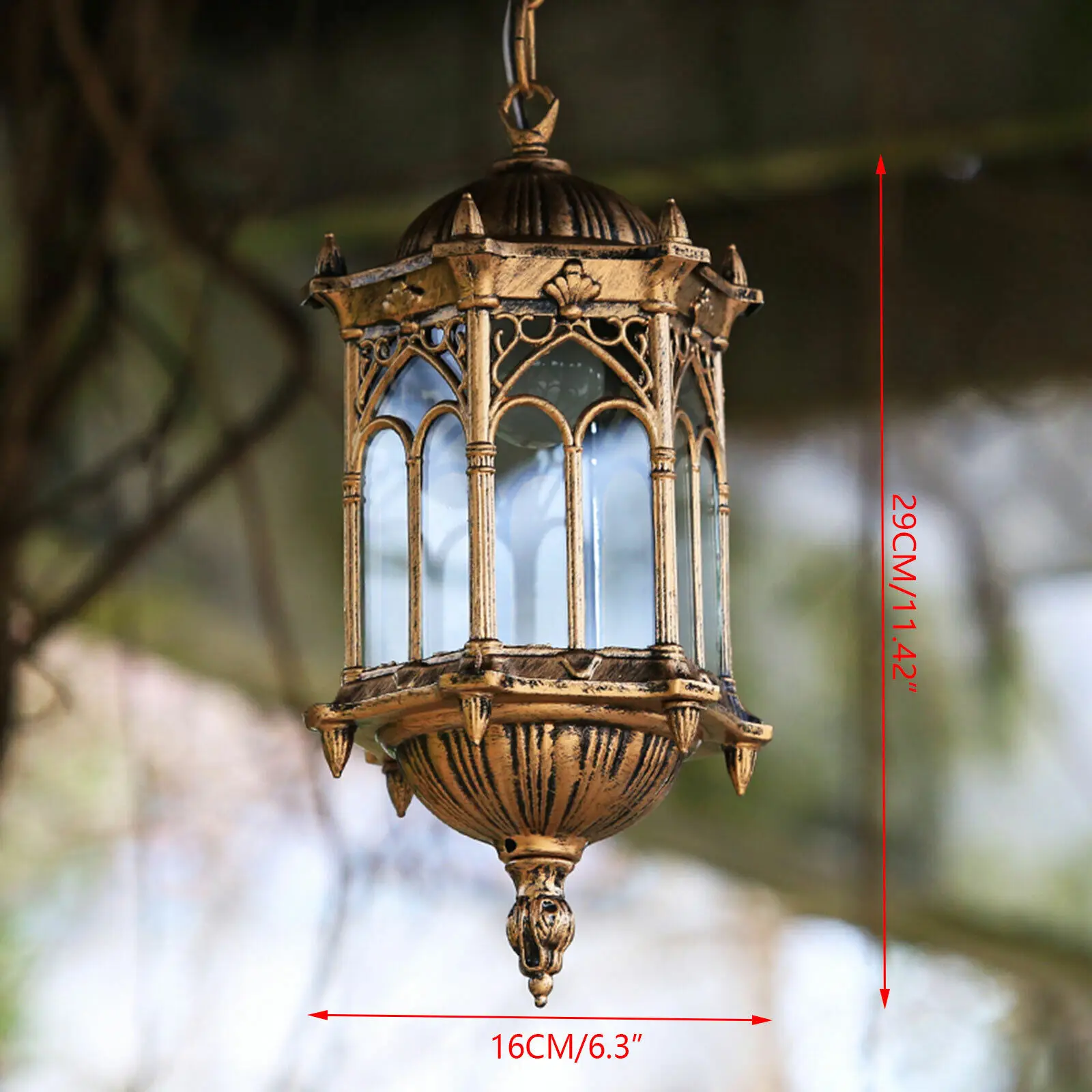 Classic Cage Bronze Exterior Wall Lantern Pendant Lamp Outdoor Porch Hanging Light Decor Waterproof
Classic Cage Bronze Exterior Wall Lantern Pendant Lamp Outdoor Porch Hanging Light Decor Waterproof