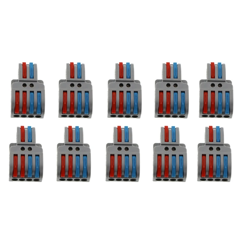Mini Fast Wire Connector Universal Wire And Cable Connector Push-In Terminal Block, 2-In And 4-Out Quick Connector
Mini Fast Wire Connector Universal Wire And Cable Connector Push-In Terminal Block, 2-In And 4-Out Quick Connector