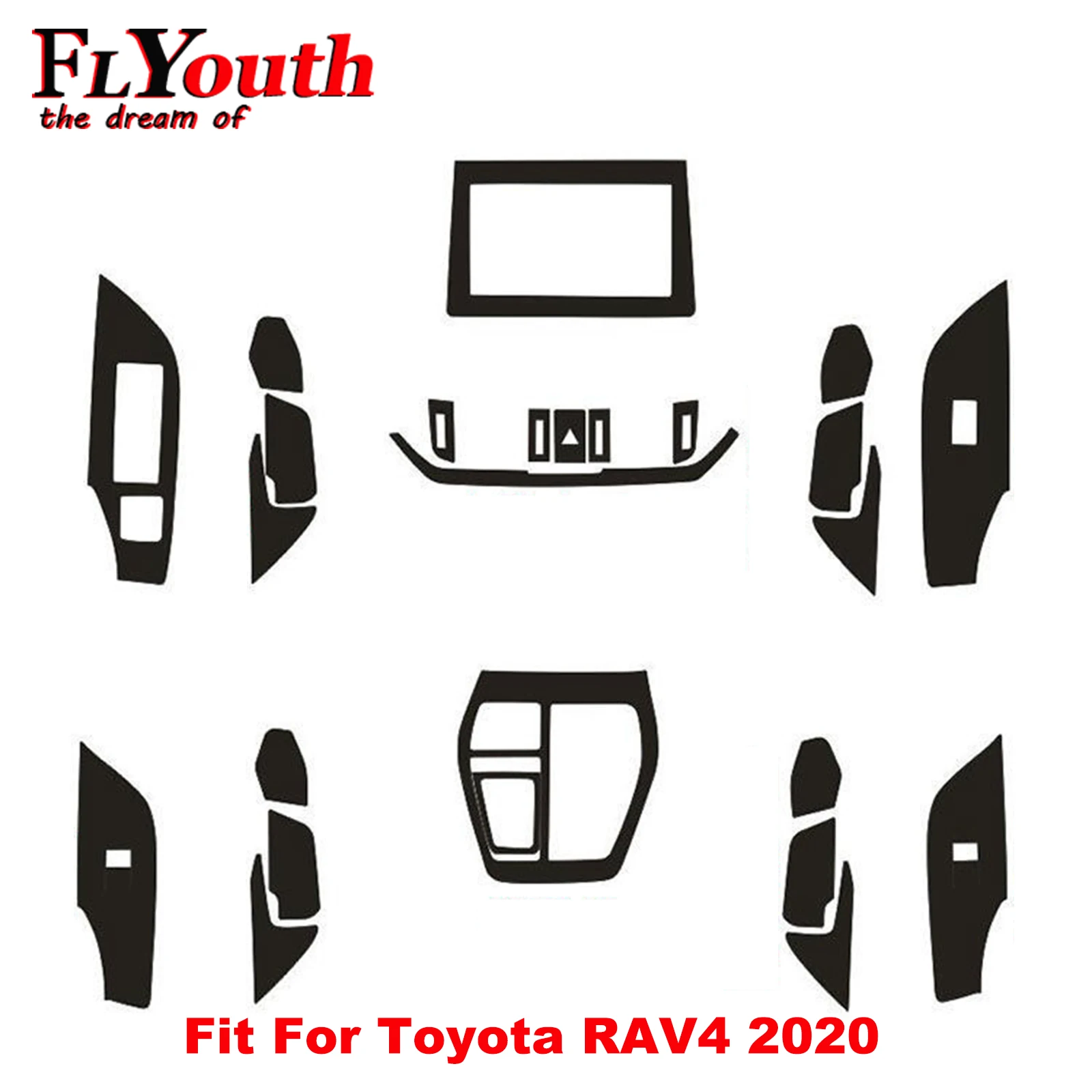 5D Carbon Fiber Sticker For Toyota RAV4 2020 Car Gear Shift Panel Water Cup Holder Panel Frame Cover Trim Car Styling
5D Carbon Fiber Sticker For Toyota RAV4 2020 Car Gear Shift Panel Water Cup Holder Panel Frame Cover Trim Car Styling