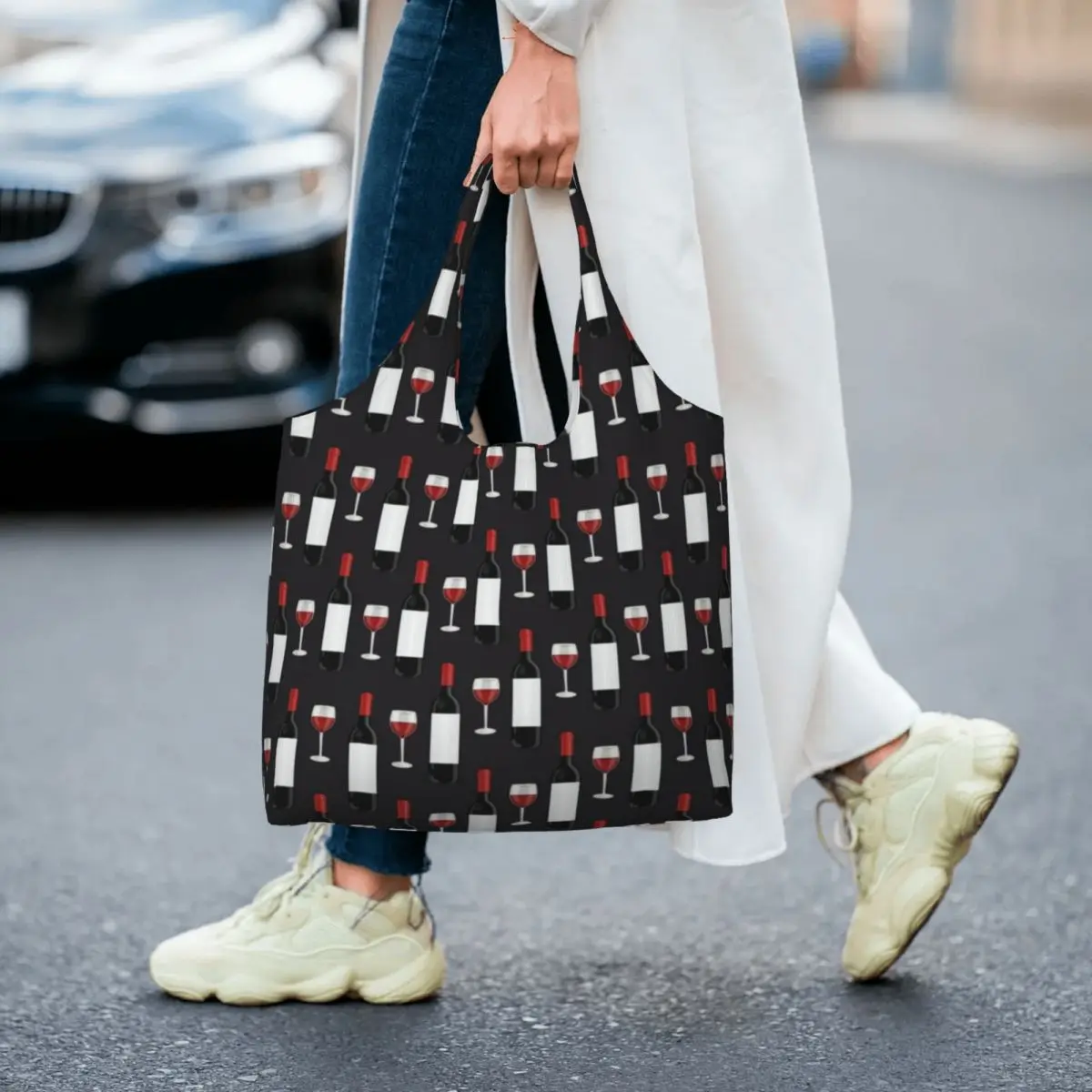 Wine Pattern Shopping Bag Red Wine Print Travel Woman Handbag Gift Reusable Cloth Bags
Wine Pattern Shopping Bag Red Wine Print Travel Woman Handbag Gift Reusable Cloth Bags